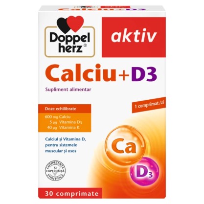 Doppelherz Calcium 600mg+Vitd3 X 30+10Cp