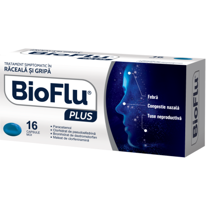 Bioflu Plus, 16 capsule moi