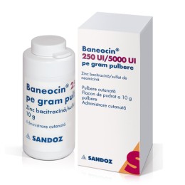 Baneocin pulbere cutanată, 10 g