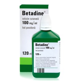 Betadine 10% soluție cutanată, 120 ml