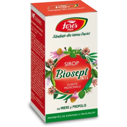 Biosept A13 sirop cu miere și propolis, 100 ml