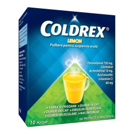 COLDREX LEMON PULB PT SUSP ORALA, 10 PLICURI