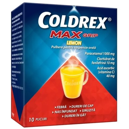 COLDREX MAXGRIP LEMON, 10PLIC