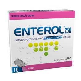 Enterol 250 mg pulbere orală, 10 plicuri