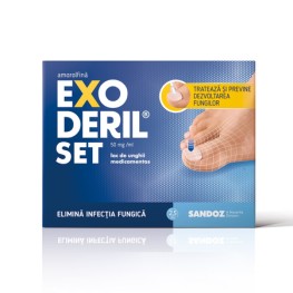 Exoderil Set 50 mg/ml, lac medicamentos pentru unghii, 2,5 ml