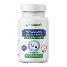 Magneziu Bisglicinat Premium, 60Comprimates Vegetale(Onedia)