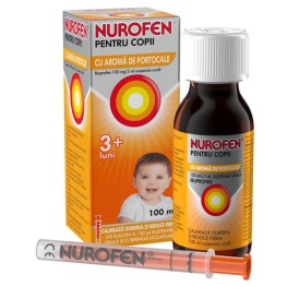 Nurofen pentru copii suspensie orală cu aromă de portocală, 100 ml