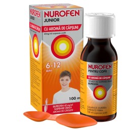 Nurofen Junior 4% suspensie orală cu aromă de căpșuni, 100 ml