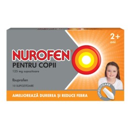 Nurofen pentru copii 125 mg, 10 supozitoare