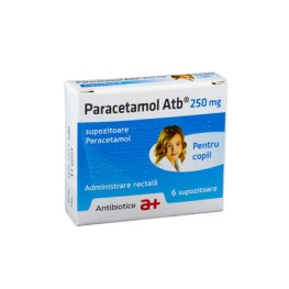 Paracetamol Atb 250mg 1folie, 6sup