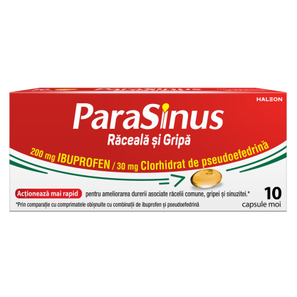 PARASINUS RACEALA SI GRIPA 200 mg/30 mg, 10 capsule moi
