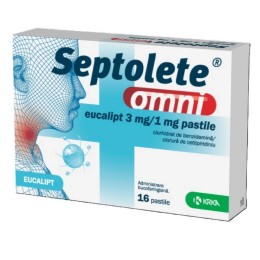 Septolete Omni Eucalipt 3 mg/1 mg, 16 pastile