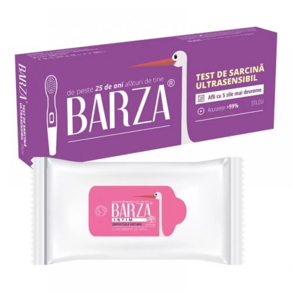 Test de sarcina Barza ultrasensibil stilou+servetele cadou