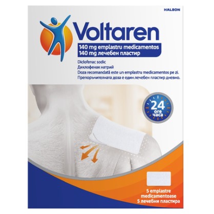 Voltaren 140 mg, 5 emplastre medicamentoase